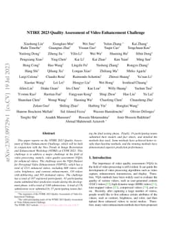NTIRE 2023 Quality Assessment of Video Enhancement Challenge