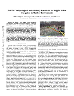 ProNav: Proprioceptive Traversability Estimation for Legged Robot
  Navigation in Outdoor Environments
