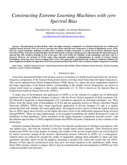 Constructing Extreme Learning Machines with zero Spectral Bias