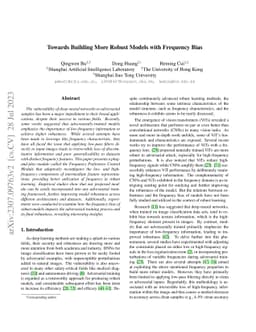 Towards Building More Robust Models with Frequency Bias
