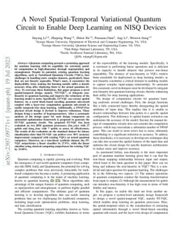 A Novel Spatial-Temporal Variational Quantum Circuit to Enable Deep
  Learning on NISQ Devices