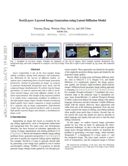 Text2Layer: Layered Image Generation using Latent Diffusion Model