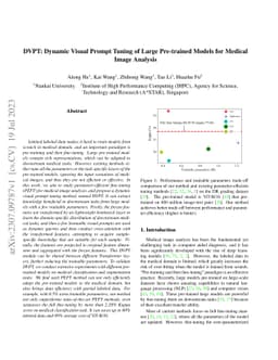 DVPT: Dynamic Visual Prompt Tuning of Large Pre-trained Models for
  Medical Image Analysis