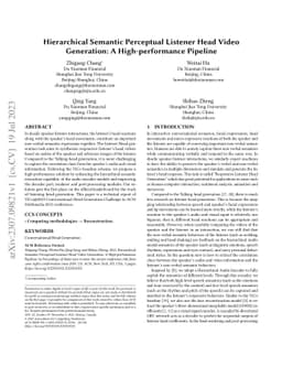 Hierarchical Semantic Perceptual Listener Head Video Generation: A
  High-performance Pipeline