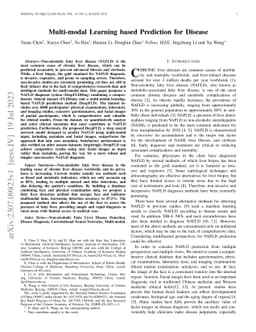 Multi-modal Learning based Prediction for Disease