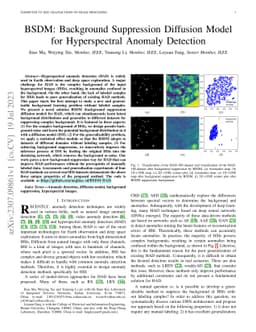 BSDM: Background Suppression Diffusion Model for Hyperspectral Anomaly
  Detection