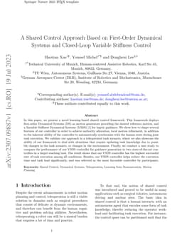 A Shared Control Approach Based on First-Order Dynamical Systems and
  Closed-Loop Variable Stiffness Control