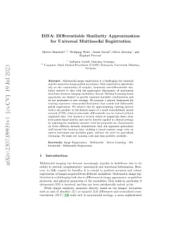 DISA: DIfferentiable Similarity Approximation for Universal Multimodal
  Registration