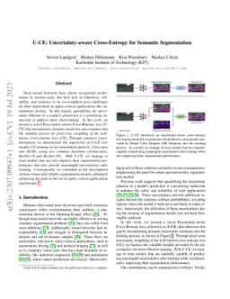 U-CE: Uncertainty-aware Cross-Entropy for Semantic Segmentation