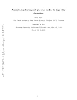 Accurate deep learning sub-grid scale models for large eddy simulations