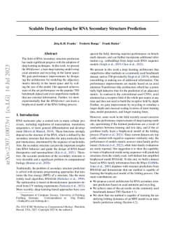 Scalable Deep Learning for RNA Secondary Structure Prediction