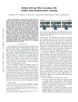 Robust Driving Policy Learning with Guided Meta Reinforcement Learning