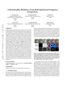 A Dual Stealthy Backdoor: From Both Spatial and Frequency Perspectives