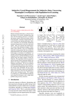 Subjective Crowd Disagreements for Subjective Data: Uncovering
  Meaningful CrowdOpinion with Population-level Learning