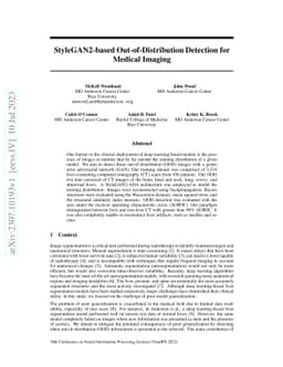 StyleGAN2-based Out-of-Distribution Detection for Medical Imaging