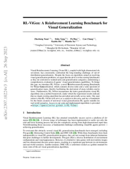 RL-ViGen: A Reinforcement Learning Benchmark for Visual Generalization