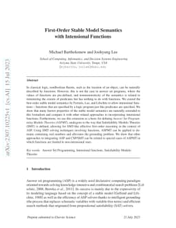 First-Order Stable Model Semantics with Intensional Functions