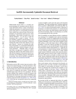 IncDSI: Incrementally Updatable Document Retrieval