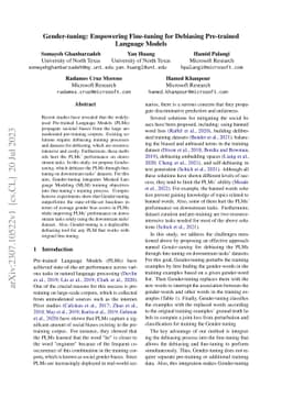 Gender-tuning: Empowering Fine-tuning for Debiasing Pre-trained Language
  Models