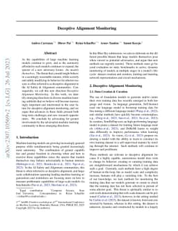 Deceptive Alignment Monitoring