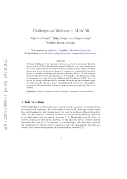 Challenges and Solutions in AI for All