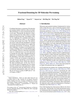 Fractional Denoising for 3D Molecular Pre-training