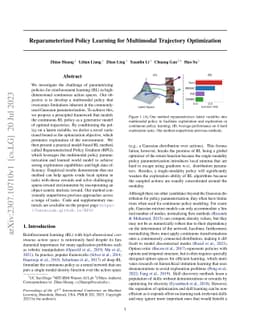 Reparameterized Policy Learning for Multimodal Trajectory Optimization
