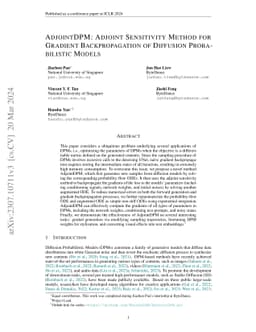 AdjointDPM: Adjoint Sensitivity Method for Gradient Backpropagation of
  Diffusion Probabilistic Models