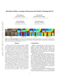 Kick Back & Relax: Learning to Reconstruct the World by Watching SlowTV