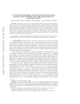 A Fully Parallelized and Budgeted Multi-Level Monte Carlo Method and the
  Application to Acoustic Waves