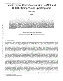Music Genre Classification with ResNet and Bi-GRU Using Visual
  Spectrograms