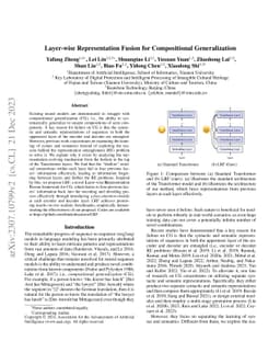 Layer-wise Representation Fusion for Compositional Generalization