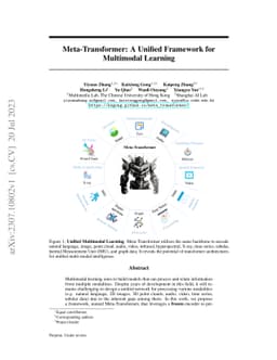 Meta-Transformer: A Unified Framework for Multimodal Learning