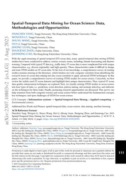 Spatial-Temporal Data Mining for Ocean Science: Data, Methodologies, and
  Opportunities
