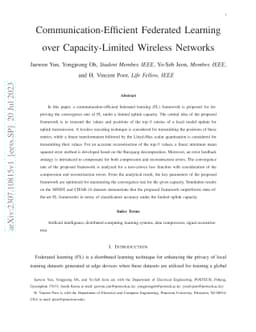 Communication-Efficient Federated Learning over Capacity-Limited
  Wireless Networks