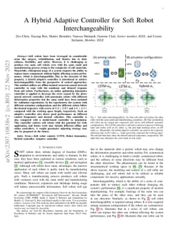 A Hybrid Adaptive Controller for Soft Robot Interchangeability