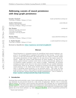 Addressing caveats of neural persistence with deep graph persistence