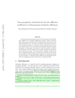 Non-asymptotic statistical test of the diffusion coefficient of
  stochastic differential equations