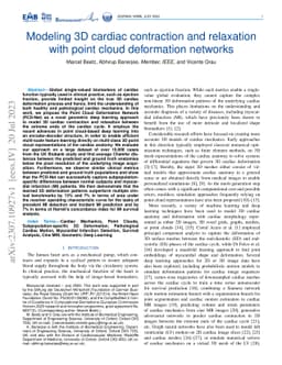 Modeling 3D cardiac contraction and relaxation with point cloud
  deformation networks
