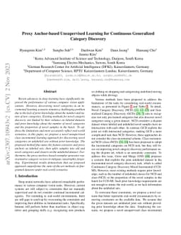 Proxy Anchor-based Unsupervised Learning for Continuous Generalized
  Category Discovery