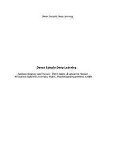 Dense Sample Deep Learning
