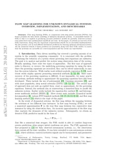 Flow Map Learning for Unknown Dynamical Systems: Overview,
  Implementation, and Benchmarks