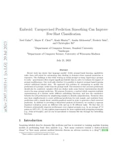 Embroid: Unsupervised Prediction Smoothing Can Improve Few-Shot
  Classification