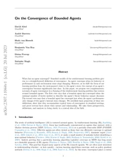 On the Convergence of Bounded Agents