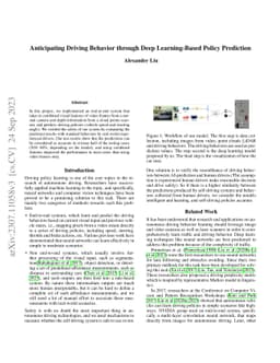 Anticipating Driving Behavior through Deep Learning-Based Policy
  Prediction