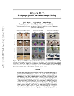 OBJECT 3DIT: Language-guided 3D-aware Image Editing