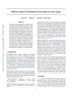 Diffusion Models for Probabilistic Deconvolution of Galaxy Images