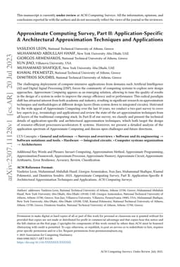 Approximate Computing Survey, Part II: Application-Specific & Architectural Approximation Techniques and Applications