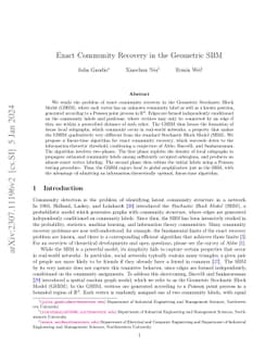 Exact Community Recovery in the Geometric SBM
