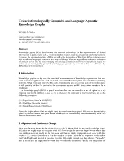 Towards Ontologically Grounded and Language-Agnostic Knowledge Graphs